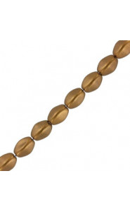 Czech Pinch beads 5x3mm Brass gold 01740